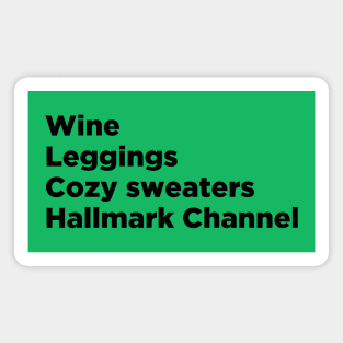 Countdown to Christmas with Wine, Leggings, Sweaters and Hallmark Magnet